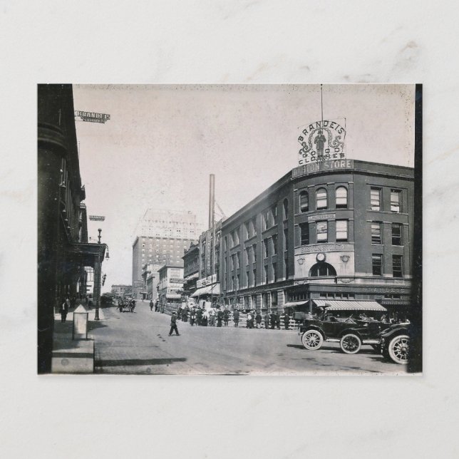 1915 Oklahoma City, Downtown View, Vintage Vykort (Framsida)