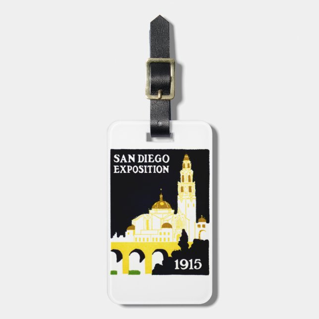 1915 San Diego Exposition Bagagebricka (Vertikal Framsida)