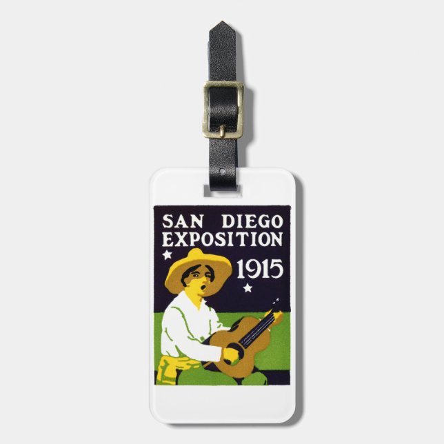 1915 San Diego Exposition Bagagebricka (Vertikal Framsida)