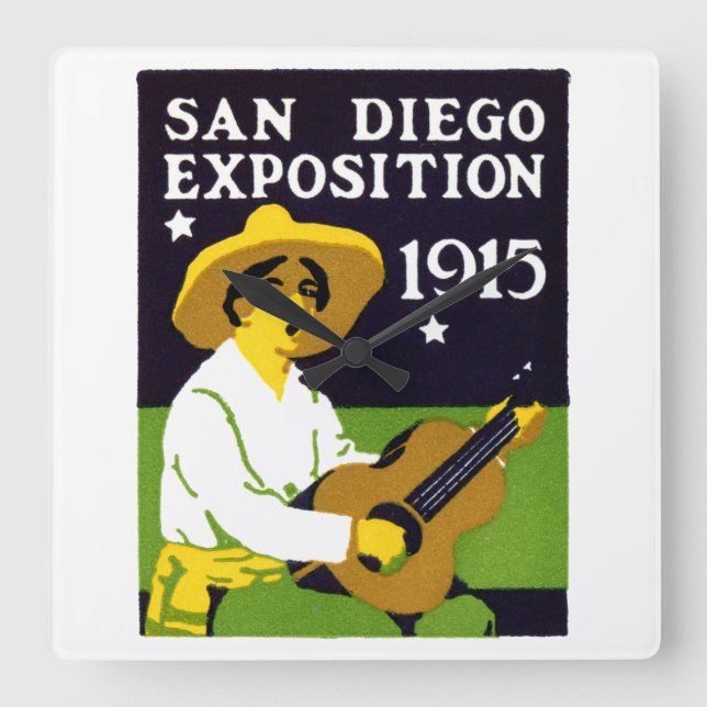 1915 San Diego Exposition Fyrkantig Klocka (Framsida)