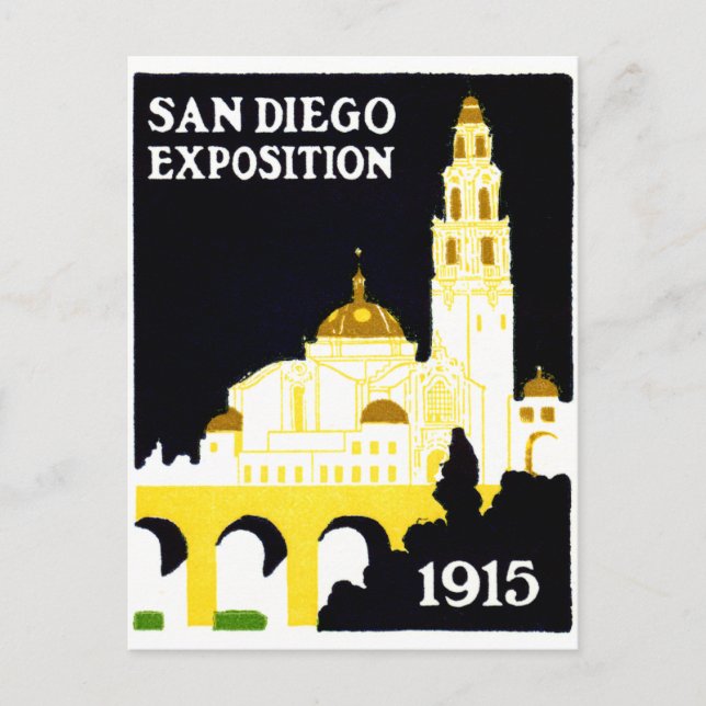1915 San Diego Exposition Vykort (Framsida)