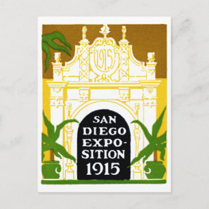 1915 San Diego Exposition Vykort