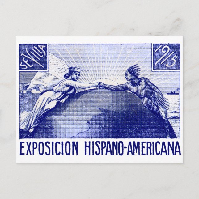 1915 Spanska amerikanska utställningen Poster Vykort (Framsida)