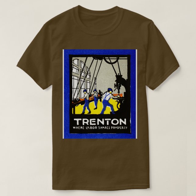 1915 Trenton New jersey T Shirt (Design framsida)