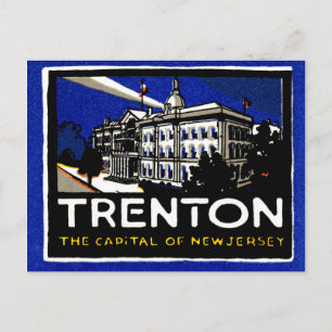 1915 Vintage Trenton NJ Vykort