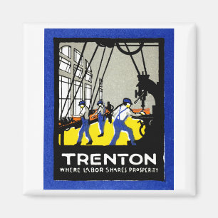 1915 Vintagen Trenton New jersey Magnet