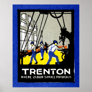 1915 Vintagen Trenton New jersey Poster