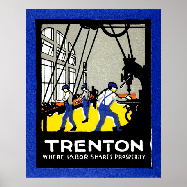 1915 Vintagen Trenton New jersey Poster (Framsidan)