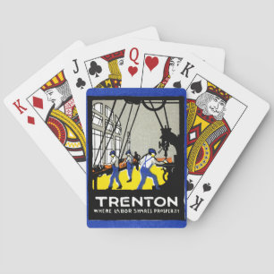 1915 Vintagen Trenton New jersey Spel Kort