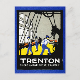 1915 Vintagen Trenton New jersey Vykort