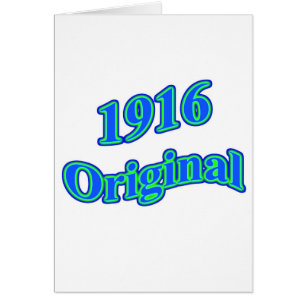 1916 original- blåttgrönt hälsningskort