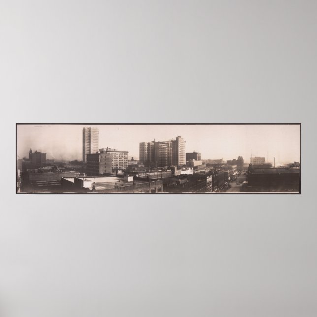 1916 Panoramic View, Birmingham AL Yard Long Photo Poster (Framsidan)