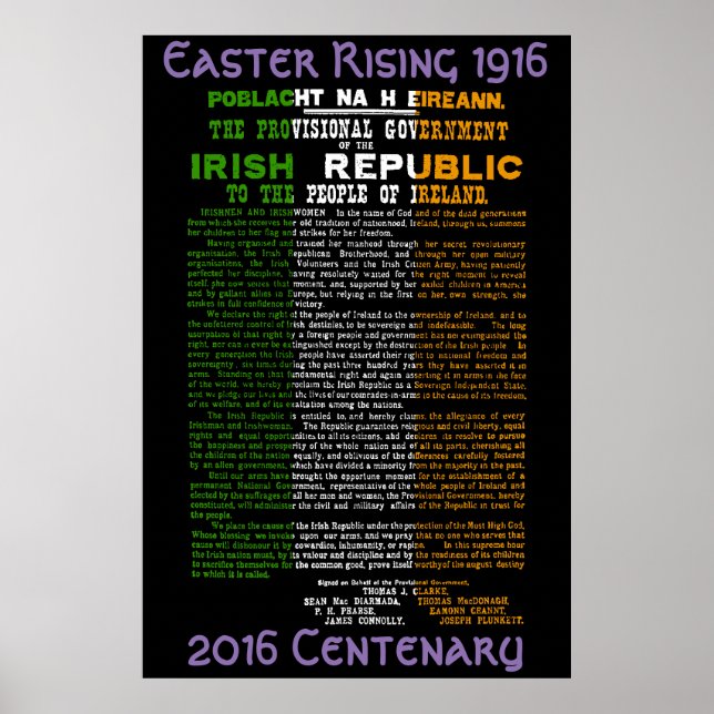 1916 Påsk Stigning hundraårsjubileum 2016 Poster (Framsidan)