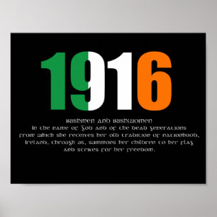 1916 Påsk Stigning minnesmärke Poster