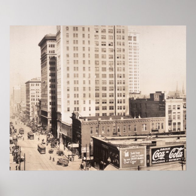 1916 Skyline of Birmingham, AL Vintage Photograph Poster (Framsidan)
