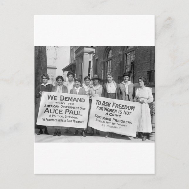 1917 års internationella kvinnojakt vykort (Framsida)