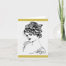 1917 Art nouveau-notkort! Kort