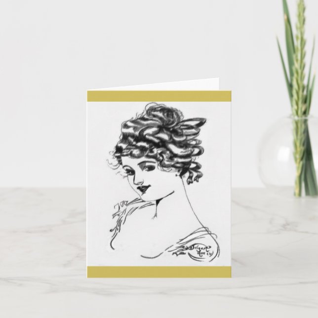 1917 Art nouveau-notkort! Kort (Framsida)