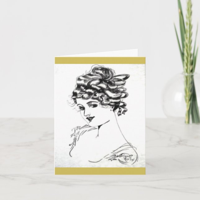 1917 Art nouveau-notkort! Kort (Framsida)