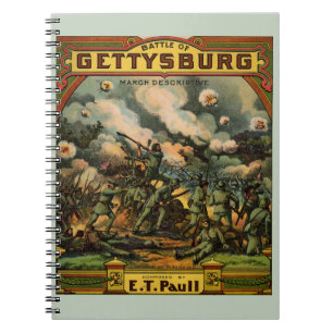 1917 Massillaget i Gettysburg lakan Anteckningsbok