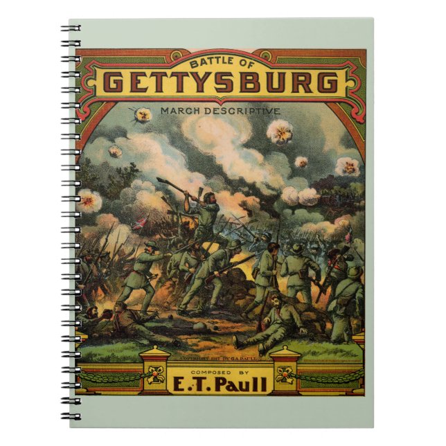 1917 Massillaget i Gettysburg lakan Anteckningsbok (Framsidan)