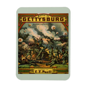 1917 Massillaget i Gettysburg lakan Magnet