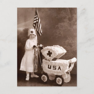 1917 Patriotic Nurse Vykort