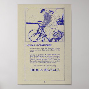 1917 Vintage Bicycle Marknadsföring Ad Art Poster
