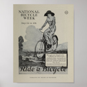 1917 Vintage Bicycle Marknadsföring Ad Art Poster