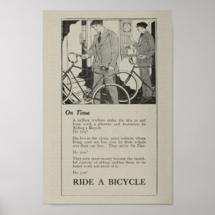 1917 Vintage Bicycle Marknadsföring Ad Art Poster