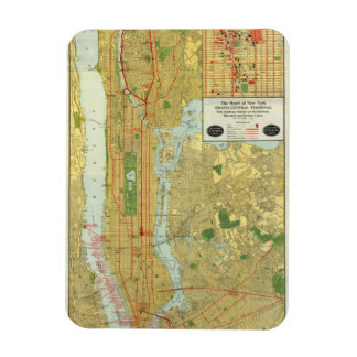 1918 New York Central Railroad Karta Magnet