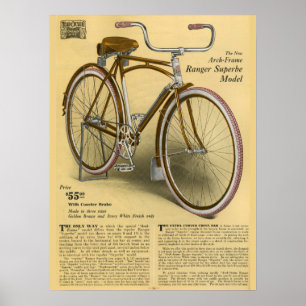 1918 Vintage Bicycle Skogsvaktare Superbe Ad Art P Poster