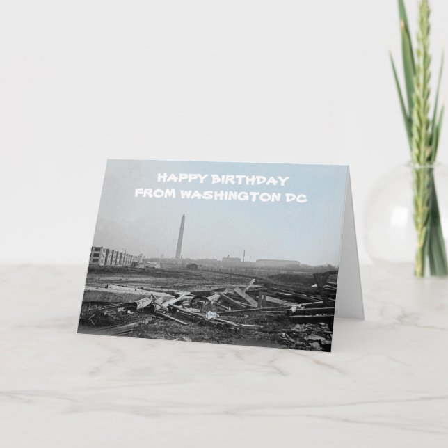 1918 WASHINGTON DC DEBRIS FIELD LINCOLN MONUMENT KORT (Framsida)