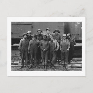 1918 Women Laborers Union Pacific Railroad Vykort