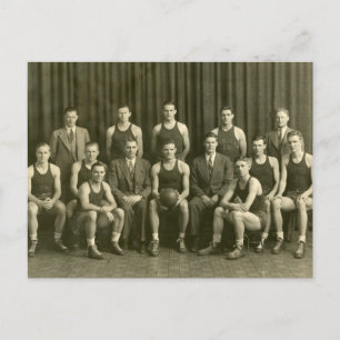 1919 års basketlag vykort