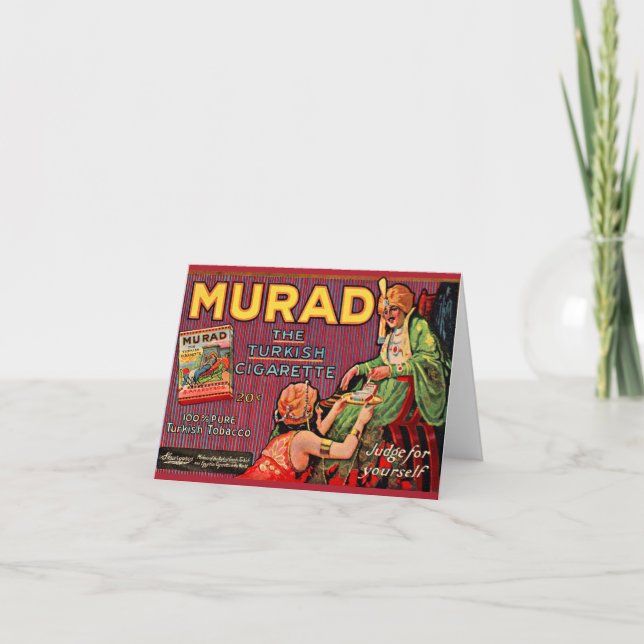 1919 Murad-cigaretter och Anteckningskort (Framsida)