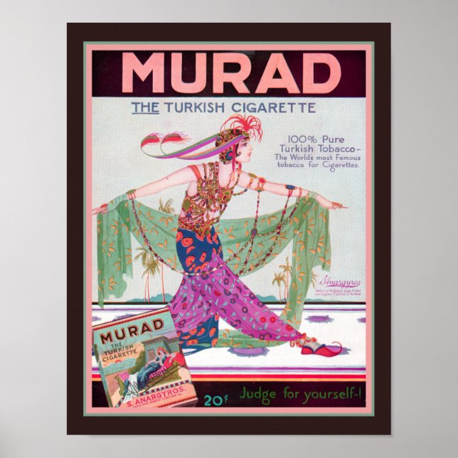 1919 Murad Turkisk tobak Poster (Framsidan)