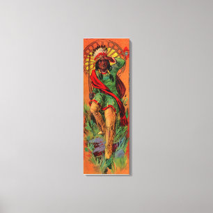 1919 Native Indian illustration Canvastryck