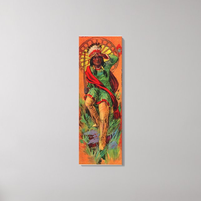 1919 Native Indian illustration Canvastryck (Framsida)