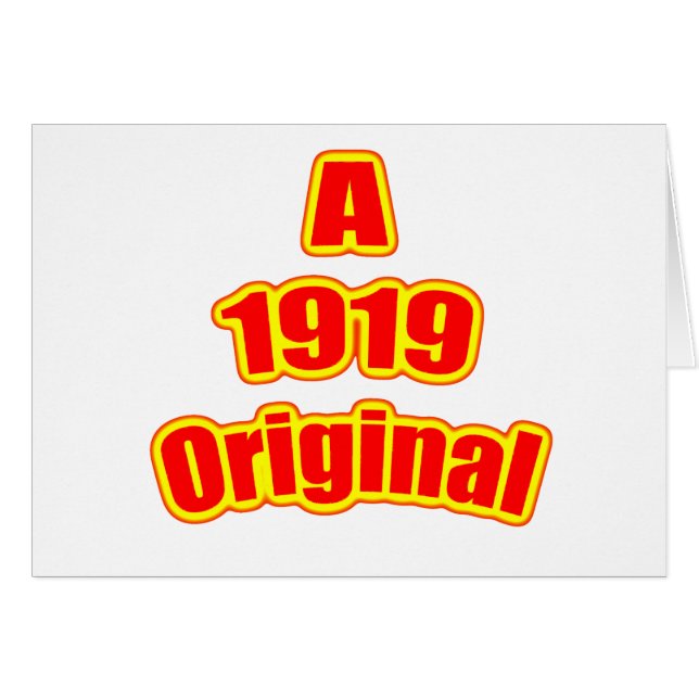 1919 original- rött hälsningskort (Framsidan Horizontal)