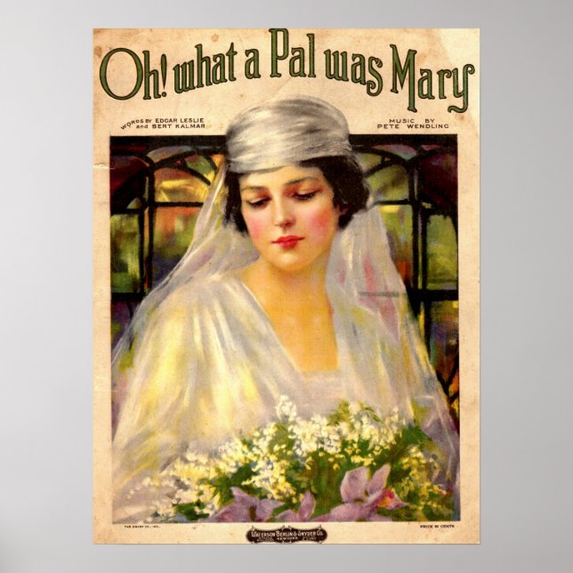 1919 Vad var Mary sång lakan? Poster (Framsidan)