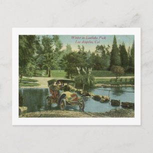 1919 Winter, Eastlake Park, Los Angeles Vintage Vykort