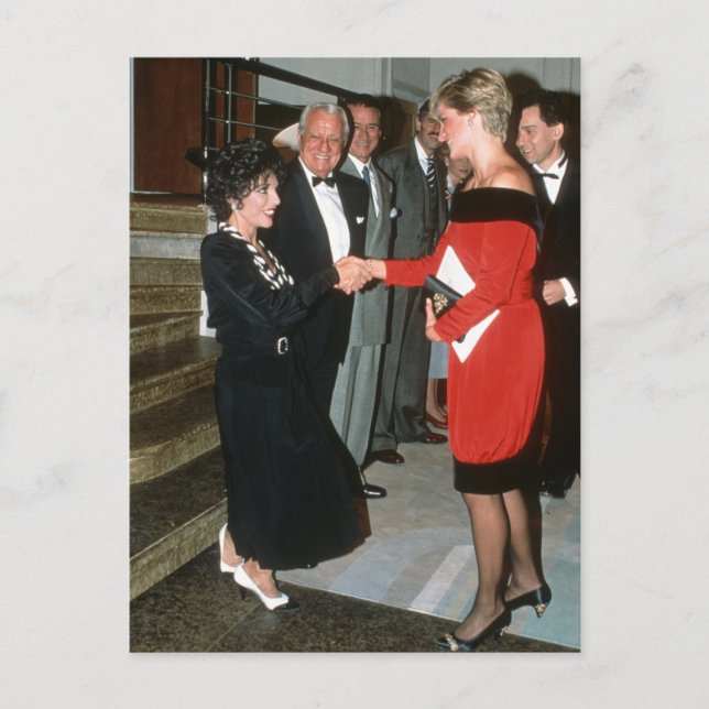 191 Princess Diana - Joan Collins 1990 Vykort (Framsida)