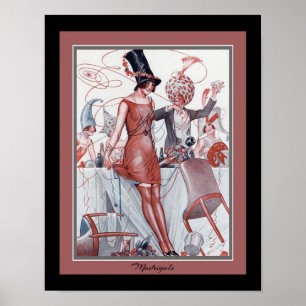 1920 års Art Deco "Madrigals" Poster