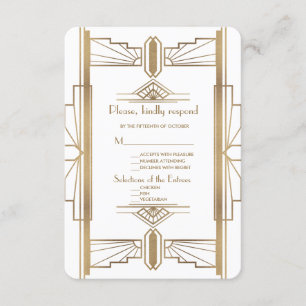 1920 års Underbara Gatsby 1920-talets Bröllop OSA Kort