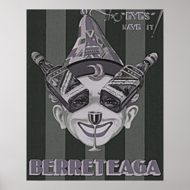 1920 Berreteaga Brandy  Poster (Framsidan)