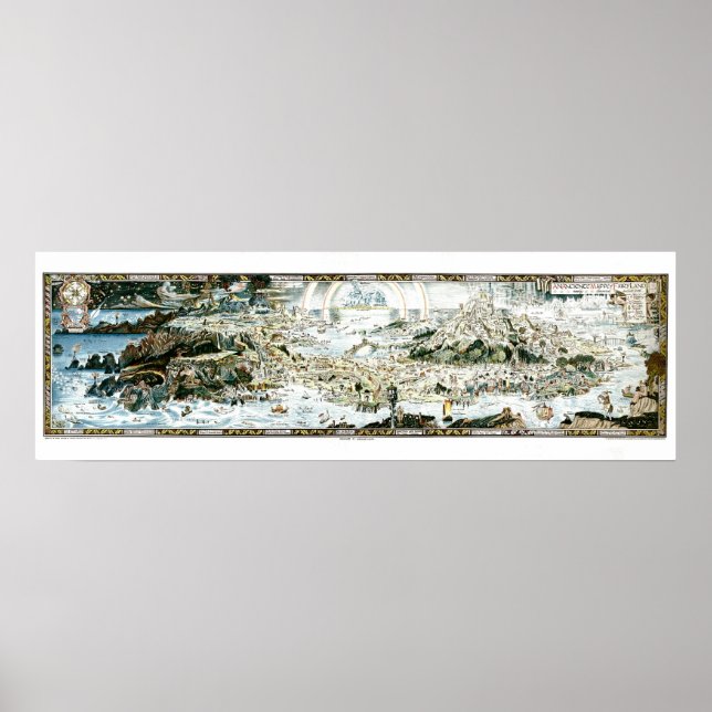 1920 Classic Fairyland Imaginary Karta Poster (Framsidan)