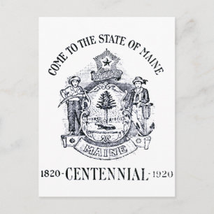 1920 Delstaten Maine Centennial Vykort