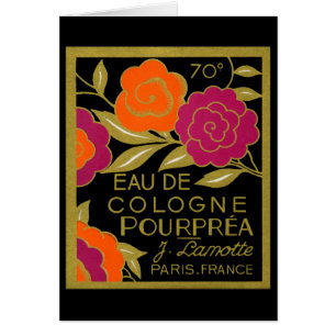 1920 Eau de Cologne Pourprea parfym Hälsningskort