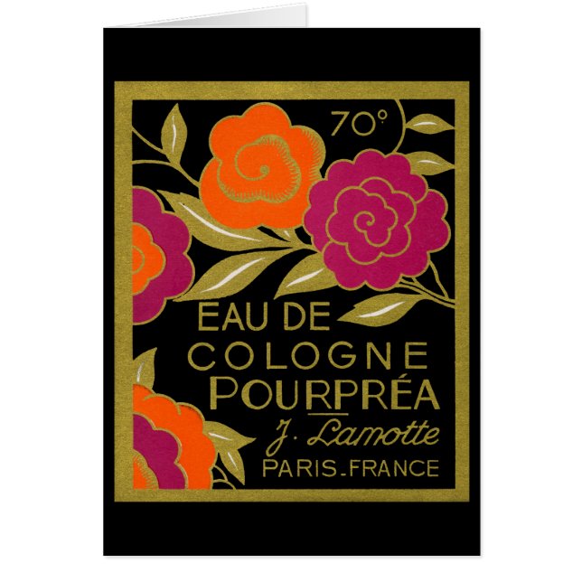 1920 Eau de Cologne Pourprea parfym Hälsningskort (Framsidan)